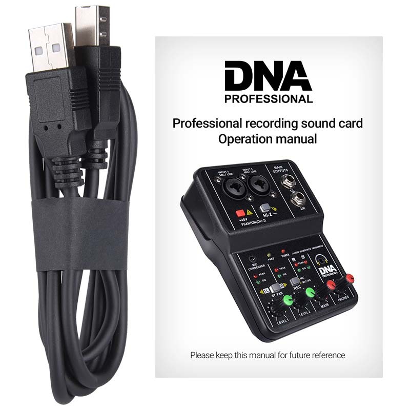 DNA MIX 2 mikser analogowy 2-kanałowy Hi-Z interfe